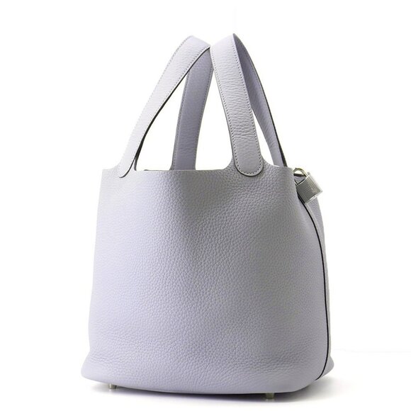 HERMES Picotin Lock Size MM Taurillon Clemence Green Pantan - Picture 2 of 7